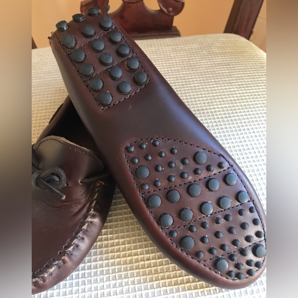 New Minnetonka Learhee moccasins.   Brown soft leather unisex. Loafers - Picture 2 of 7